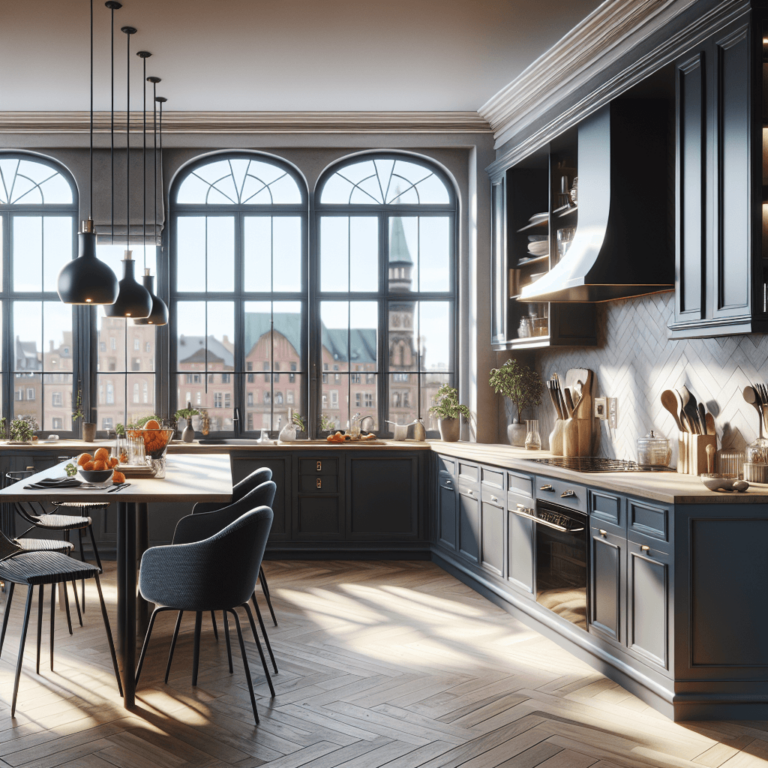 anthrazitfarbene Amerikanische Küche-Lübeck