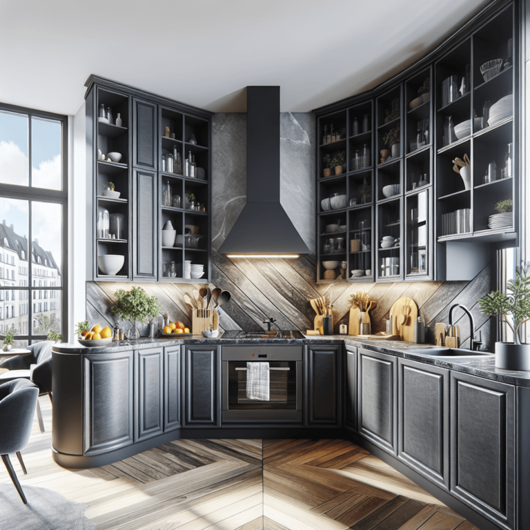 anthrazitfarbene Eck-Küche-Lübeck