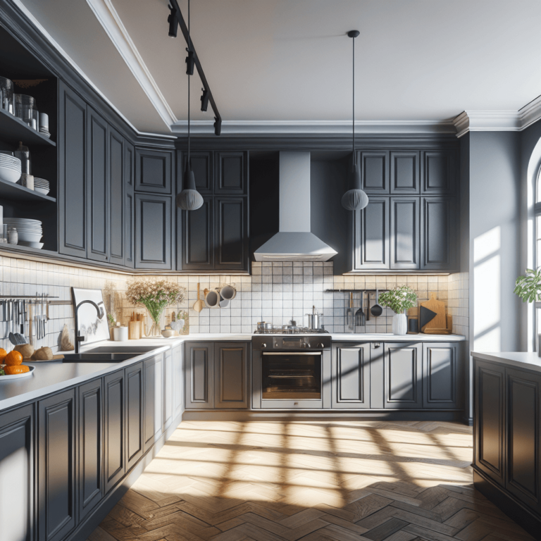 anthrazitfarbene Komplett Küche-Lübeck