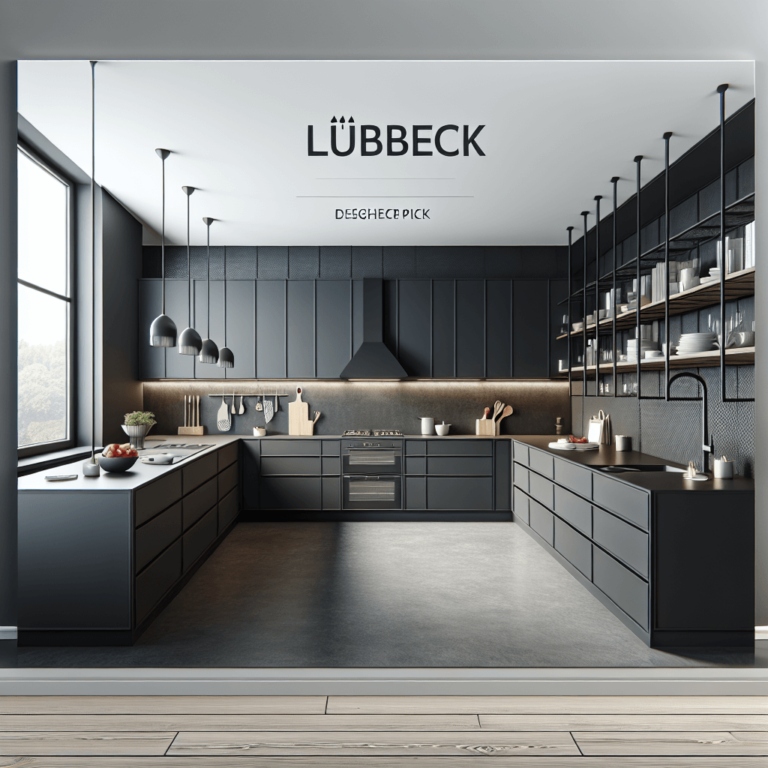 anthrazitfarbene Küche in L-Form-Lübeck