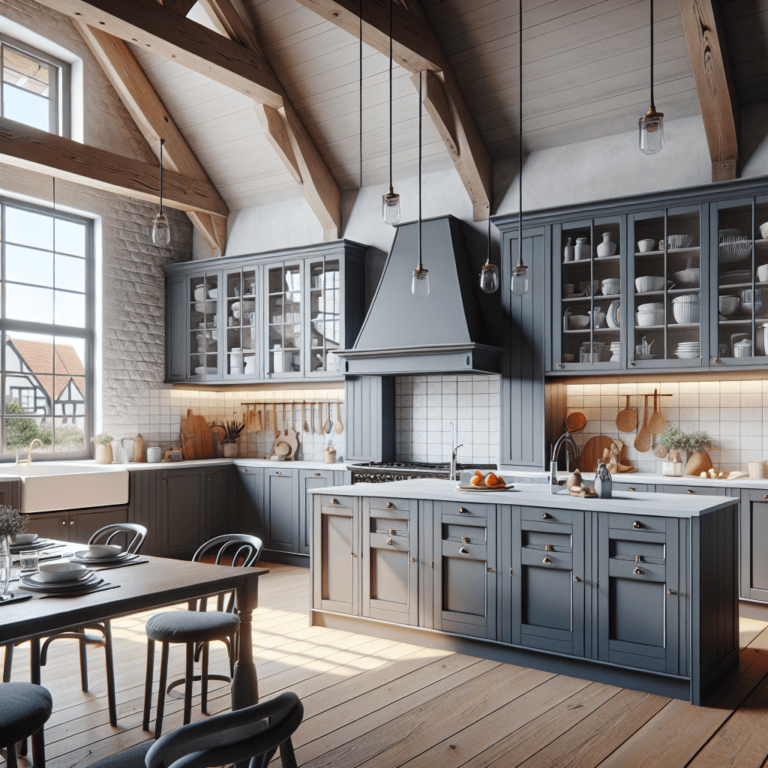 anthrazitfarbene Landhausküche-Lübeck