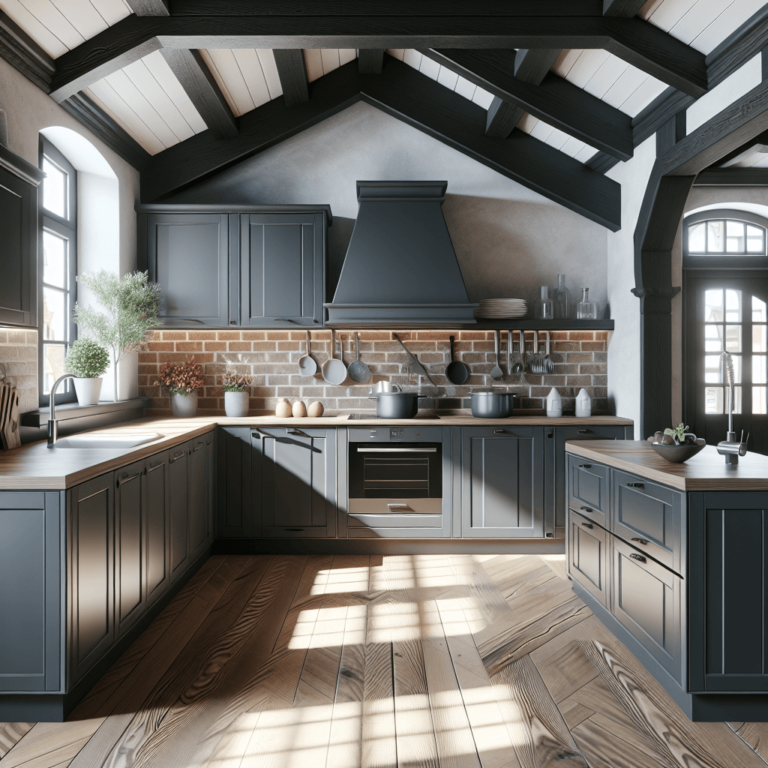 anthrazitfarbene Modulare Küche-Lübeck