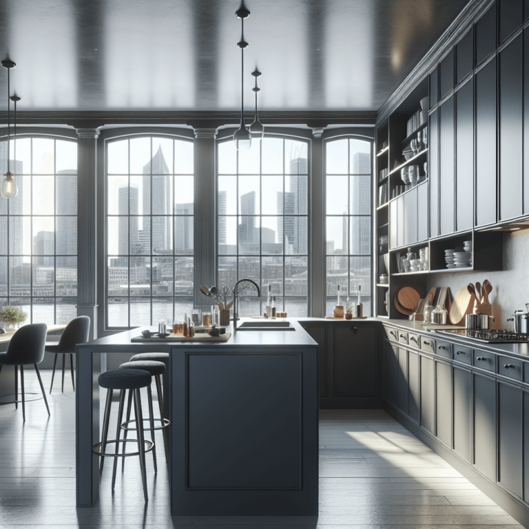 anthrazitfarbene Wohnküche-Lübeck