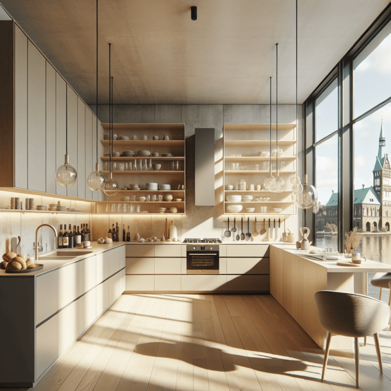 beige Industrielle Küche-Lübeck