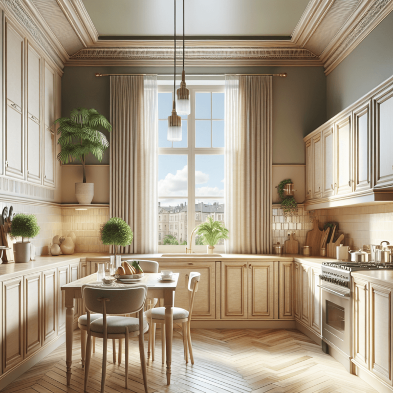 beige Küche im Art-Deco-Stil-Lübeck