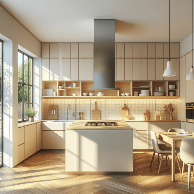 beige Minimalismus Küche-Lübeck