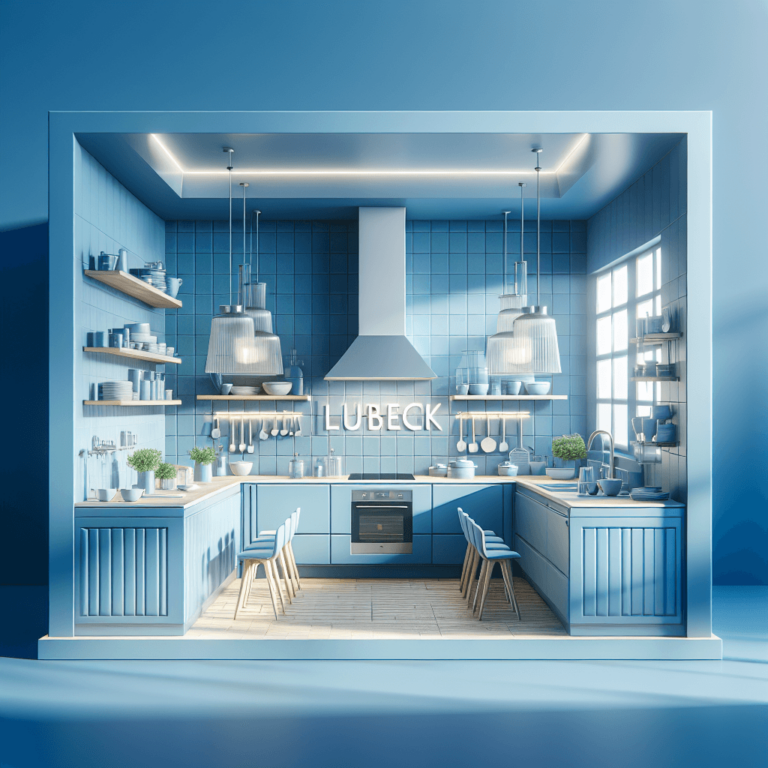 blaue Anrichte Küche-Lübeck