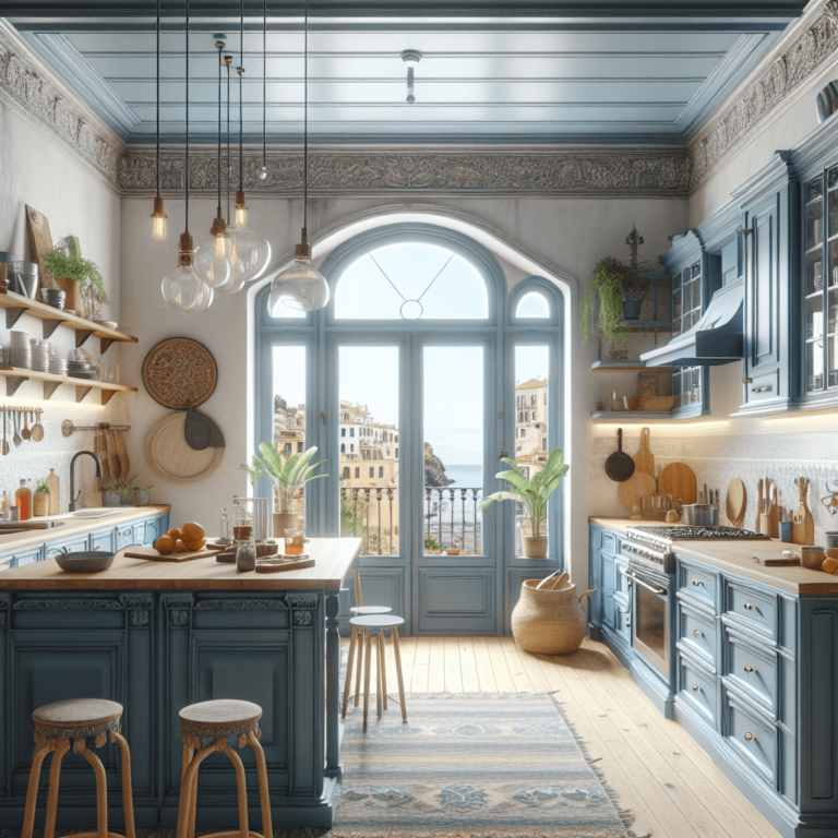 blaue Boho Style Küche-Lübeck