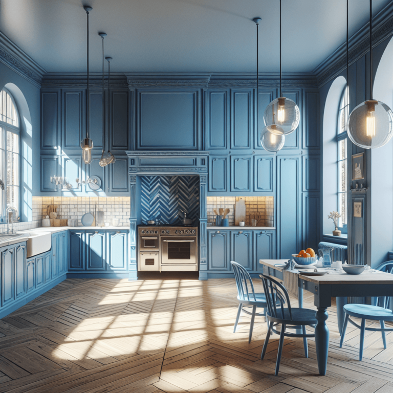 blaue Retro Küche-Lübeck