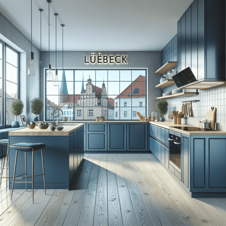 blaue Singleküche-Lübeck