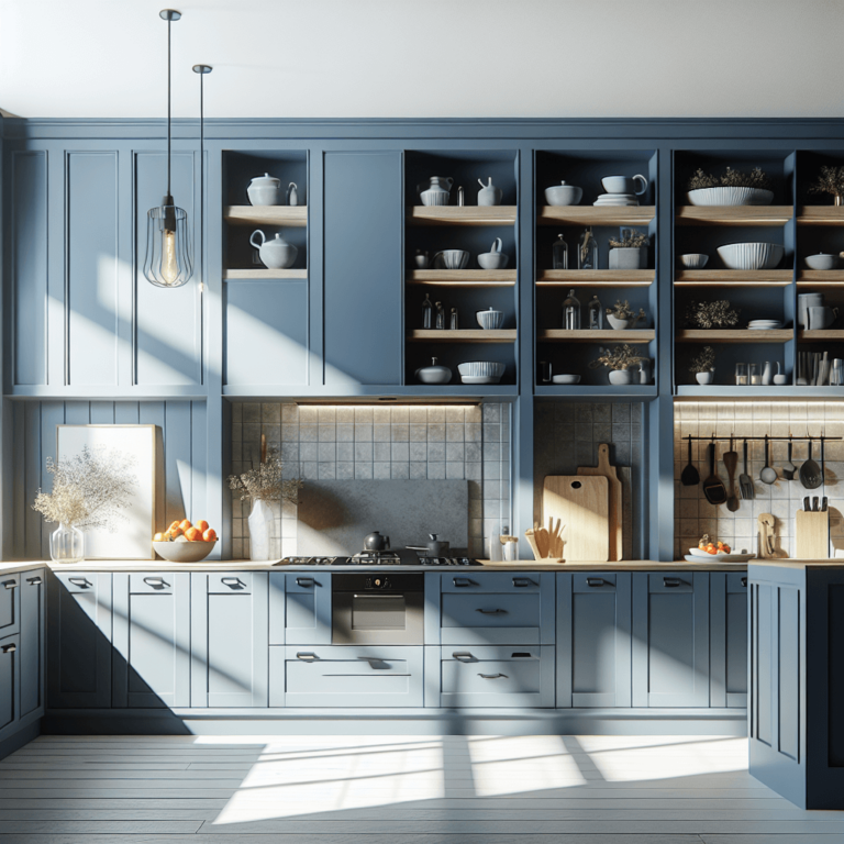 blaugraue Einbauküche-Lübeck