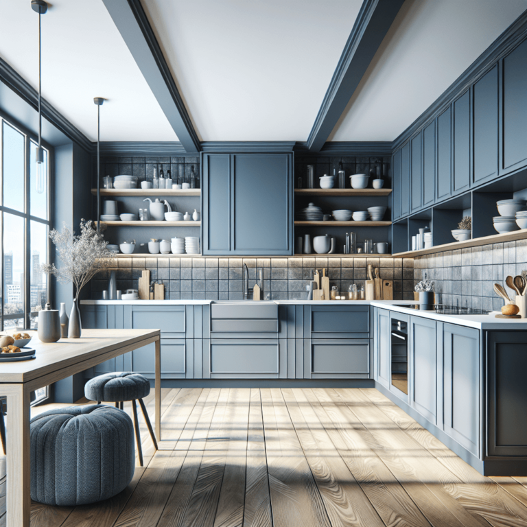 blaugraue Singleküche-Lübeck