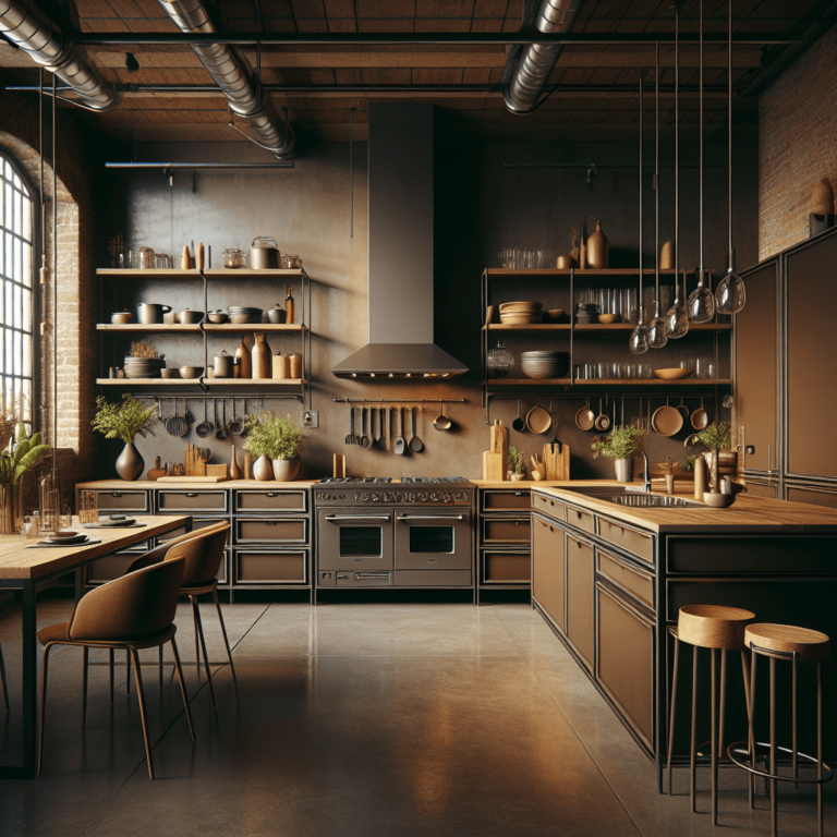 braune Industrial Style Küche-Lübeck