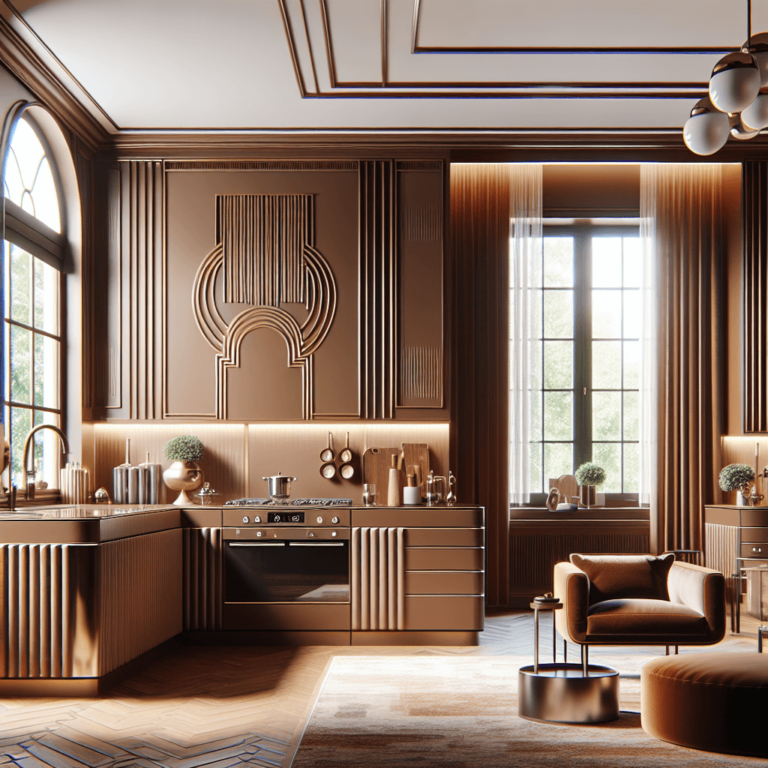 braune Küche im Art-Deco-Stil-Lübeck