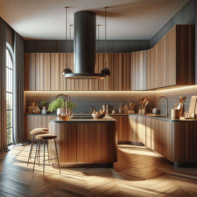 braune Küche in L-Form-Lübeck