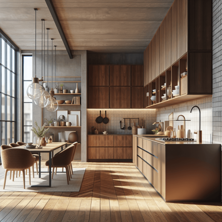 braune Minimalismus Küche-Lübeck