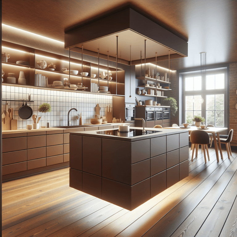 braune Schwebende Küche-Lübeck