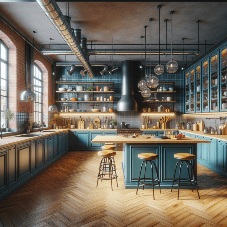 bunte Industrial Style Küche-Lübeck