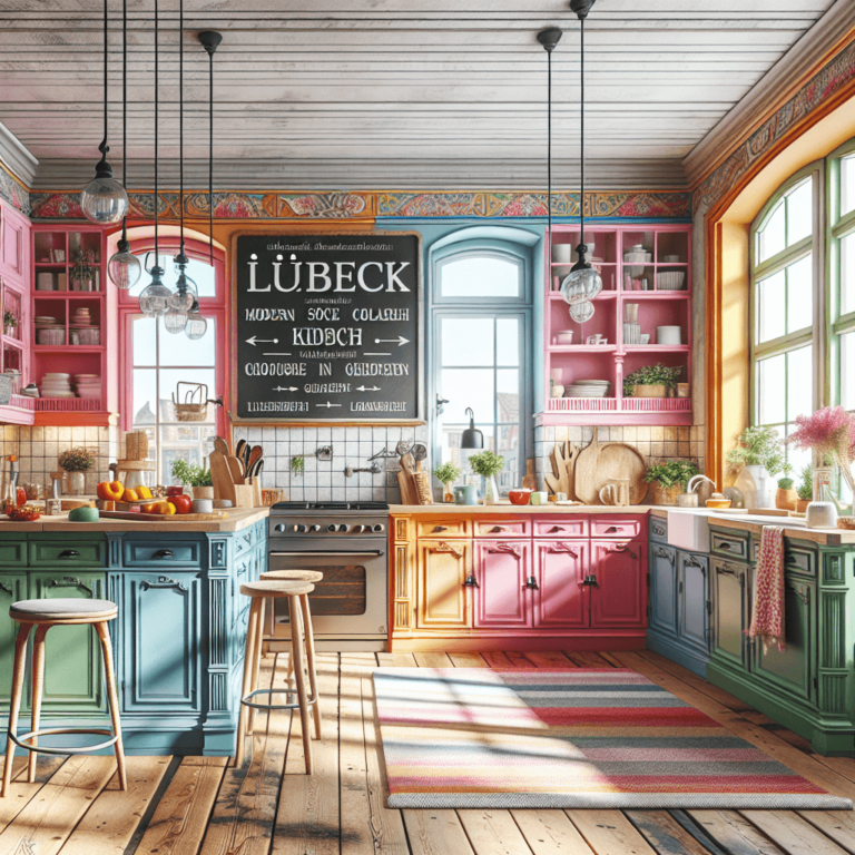 bunte Küche im Shabby Chic Stil-Lübeck