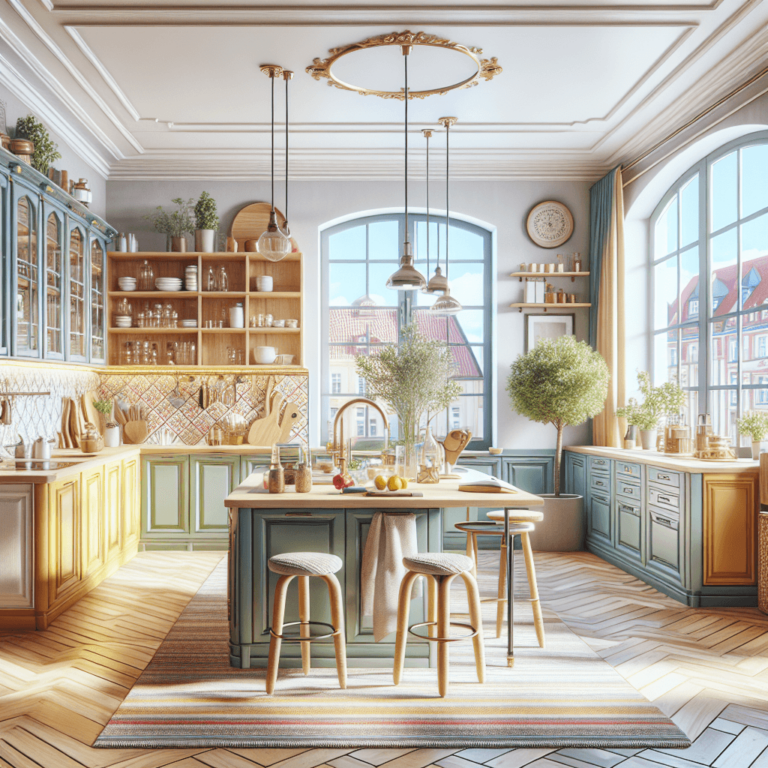 bunte Küche im Vintage Chic Stil-Lübeck