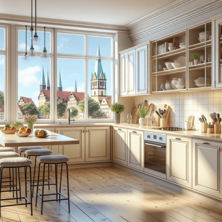 cremefarbene Amerikanische Küche-Lübeck