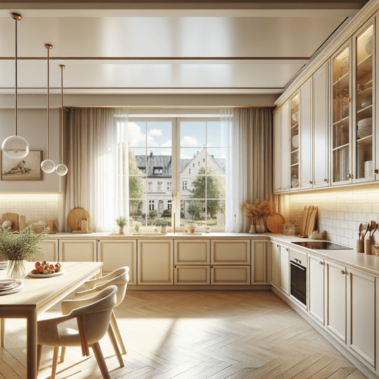 cremefarbene Barrierefreie Küche-Lübeck