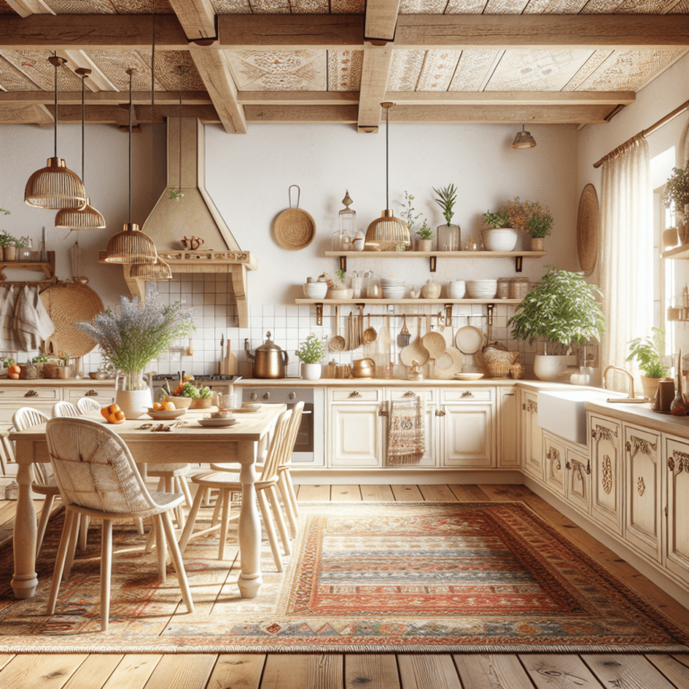 cremefarbene Boho Style Küche-Lübeck