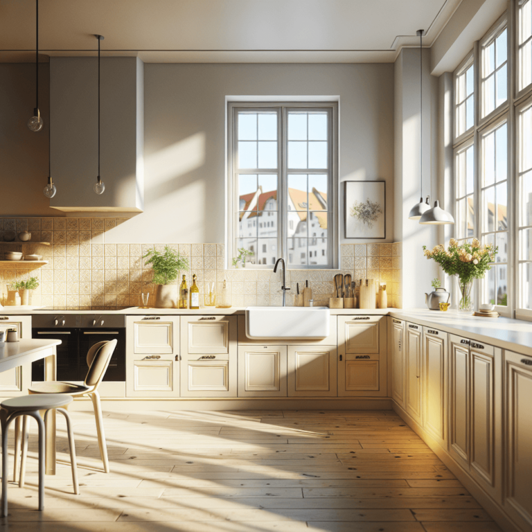 cremefarbene Design Küche-Lübeck