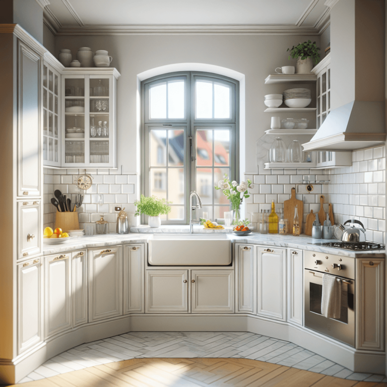 cremefarbene Eck-Küche-Lübeck