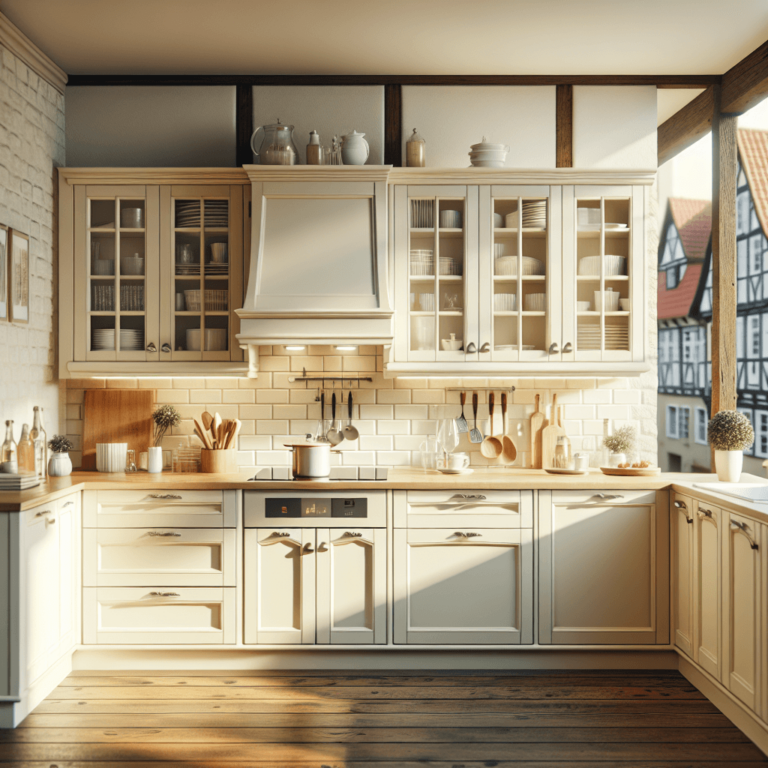 cremefarbene Freistehende Küche-Lübeck