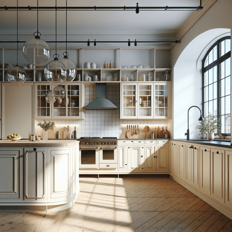 cremefarbene Industrial Style Küche-Lübeck