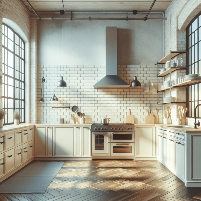 cremefarbene Industrielle Küche-Lübeck