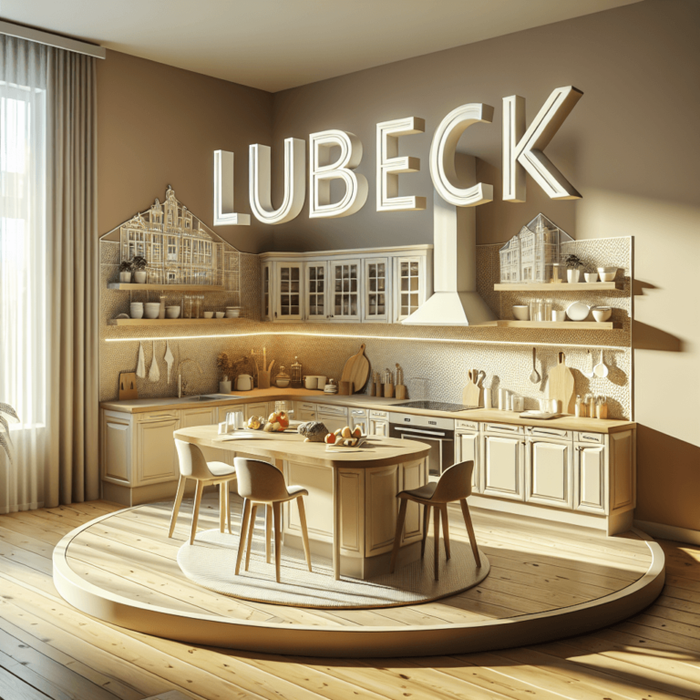 cremefarbene Küche in U-Form-Lübeck