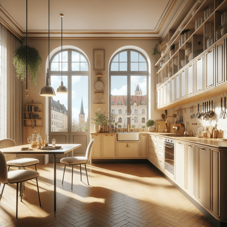 cremefarbene Retro Küche-Lübeck