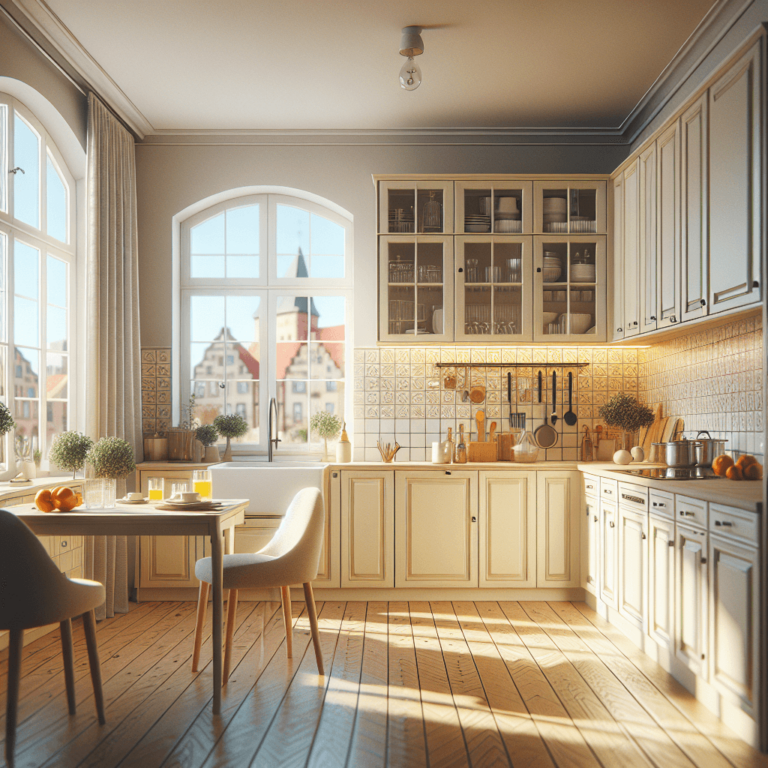 cremefarbene Singleküche-Lübeck