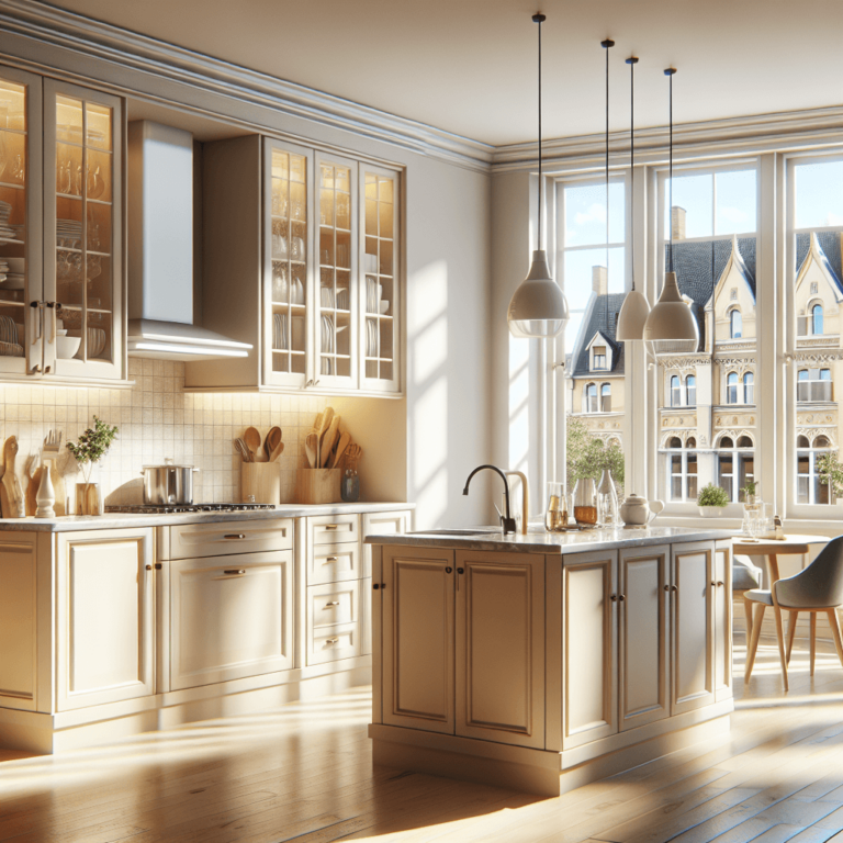 cremefarbene Wohnküche-Lübeck