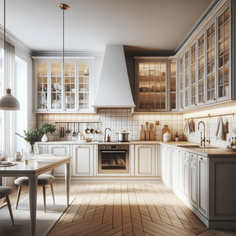 cremefarbene einzeilige Küche-Lübeck