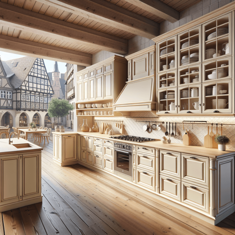 cremefarbene mehrzeilige Küche-Lübeck