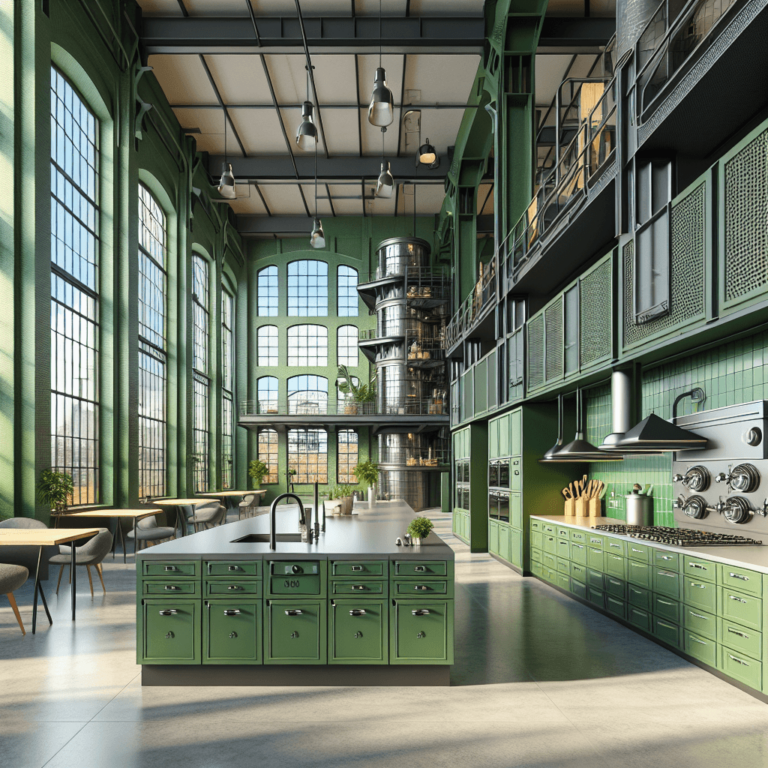 grüne Industrielle Küche-Lübeck