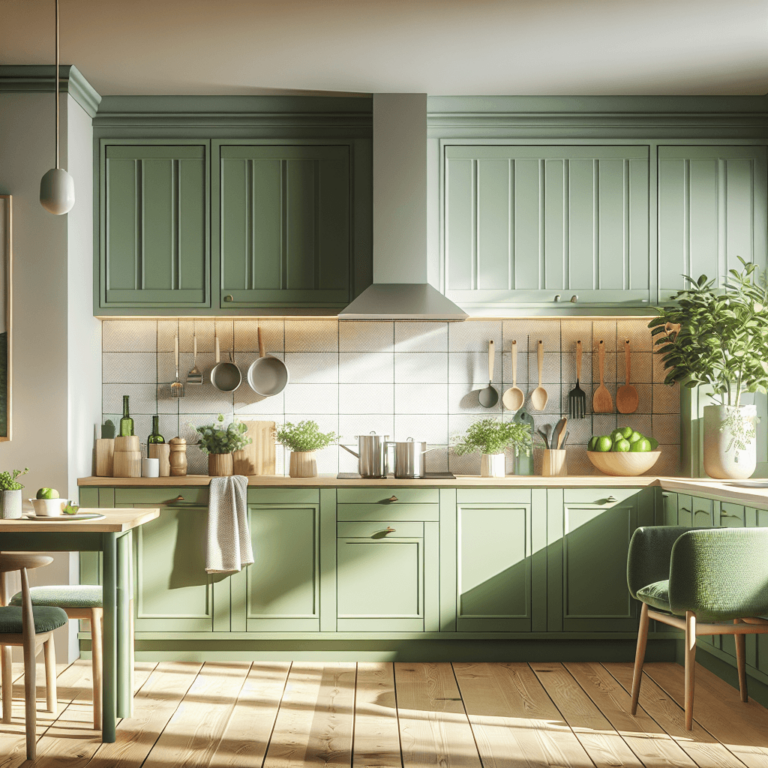 grüne Küche im skandinavischen Stil-Lübeck