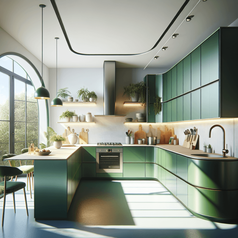grüne Küche in L-Form-Lübeck