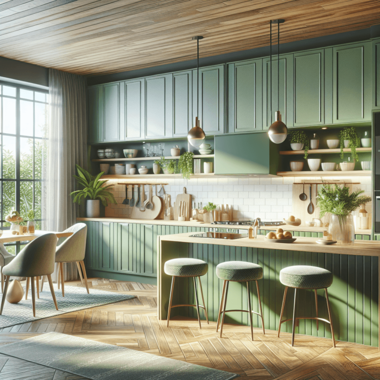 grüne Küche in U-Form-Lübeck