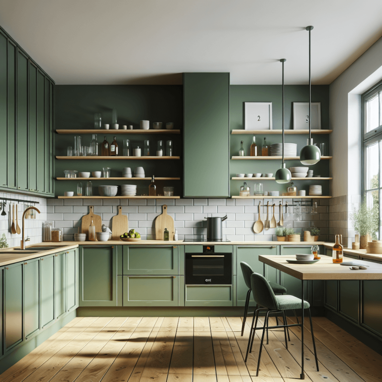 grüne Minimalismus Küche-Lübeck