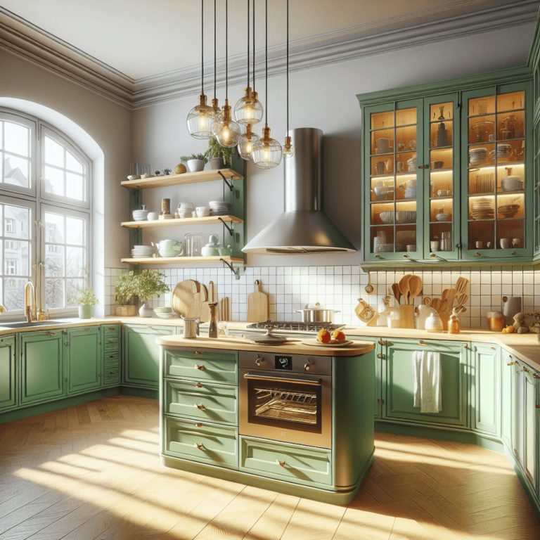 grüne Retro Küche-Lübeck