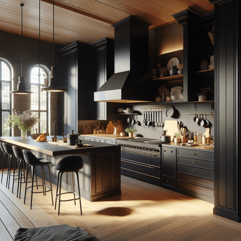 schwarze Barrierefreie Küche-Lübeck