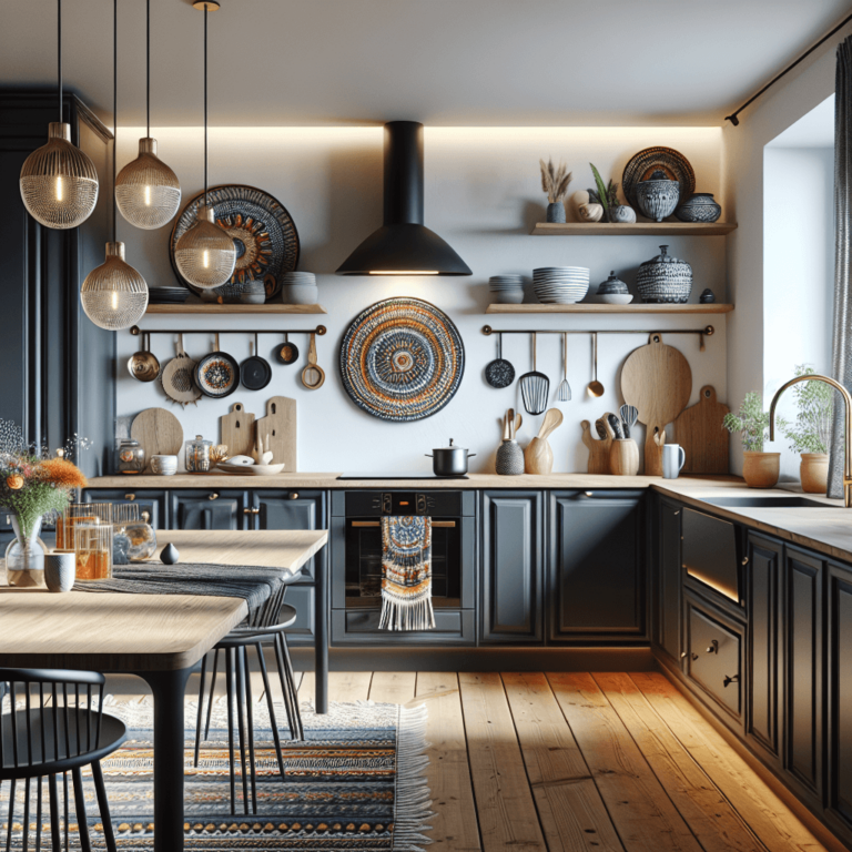 schwarze Boho Style Küche-Lübeck