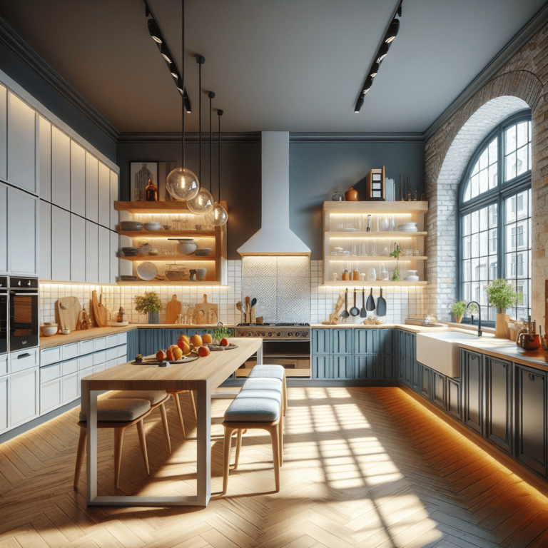 schwarze Küche in G-Form-Lübeck