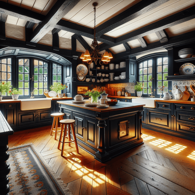 schwarze Landhausküche-Lübeck