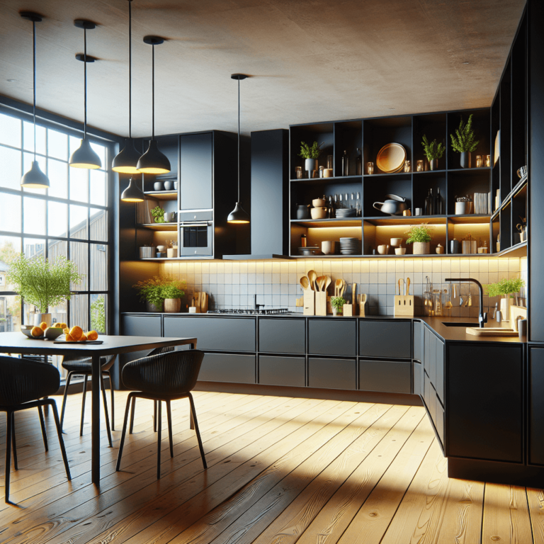 schwarze Modulare Küche-Lübeck