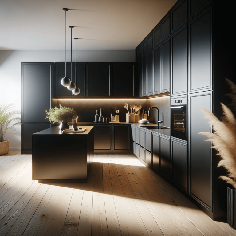 schwarze Singleküche-Lübeck